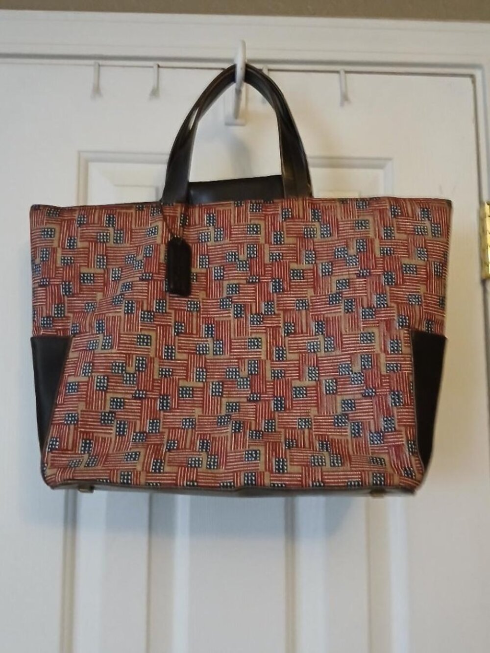 Longaberger Homestead Patriotic tote purse - Picture 1 of 7